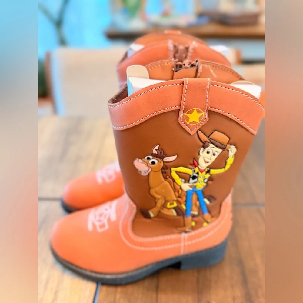 Disney Pixar Toy Story Toddler Boys Woody Western Cowboy Boots size 8